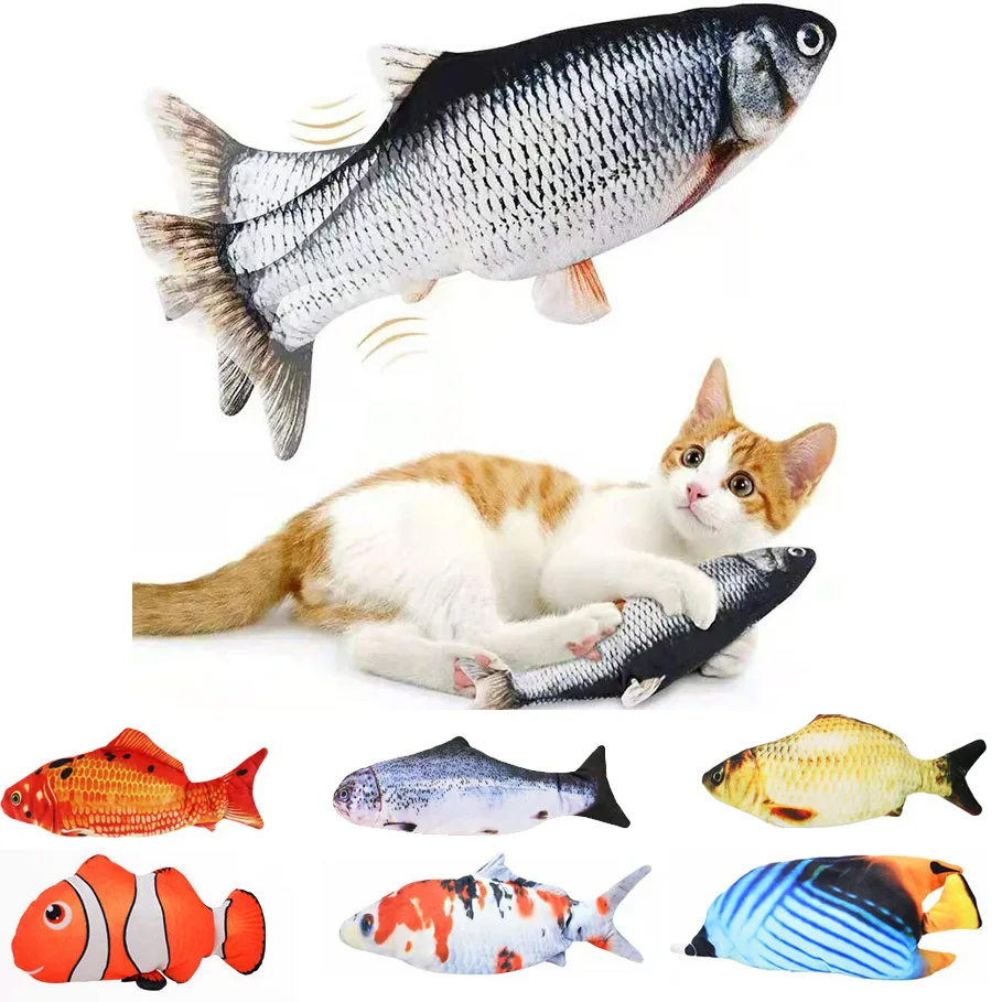 Juguete de Pez para Gato, Juguete con batería Recargable, Articulos para Mascota. SET 2 PCS