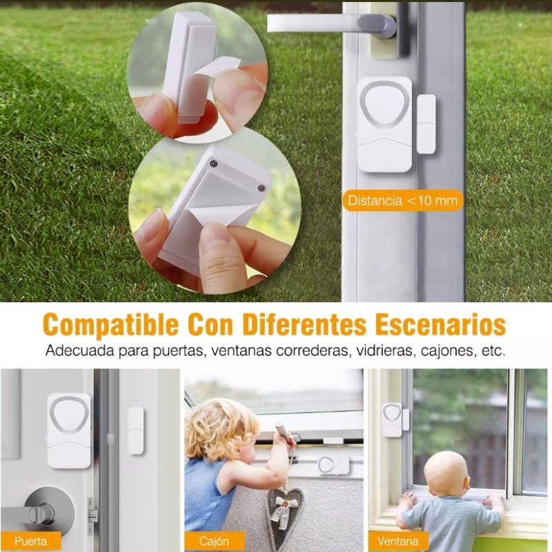 Alarma Sensor Magnético Inalámbrico Para Puerta/ventana 1pz