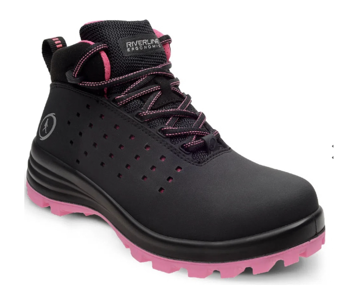 Calzado de seguridad con casquillo FRC 21 Negfro Rosa RIVERLINE 