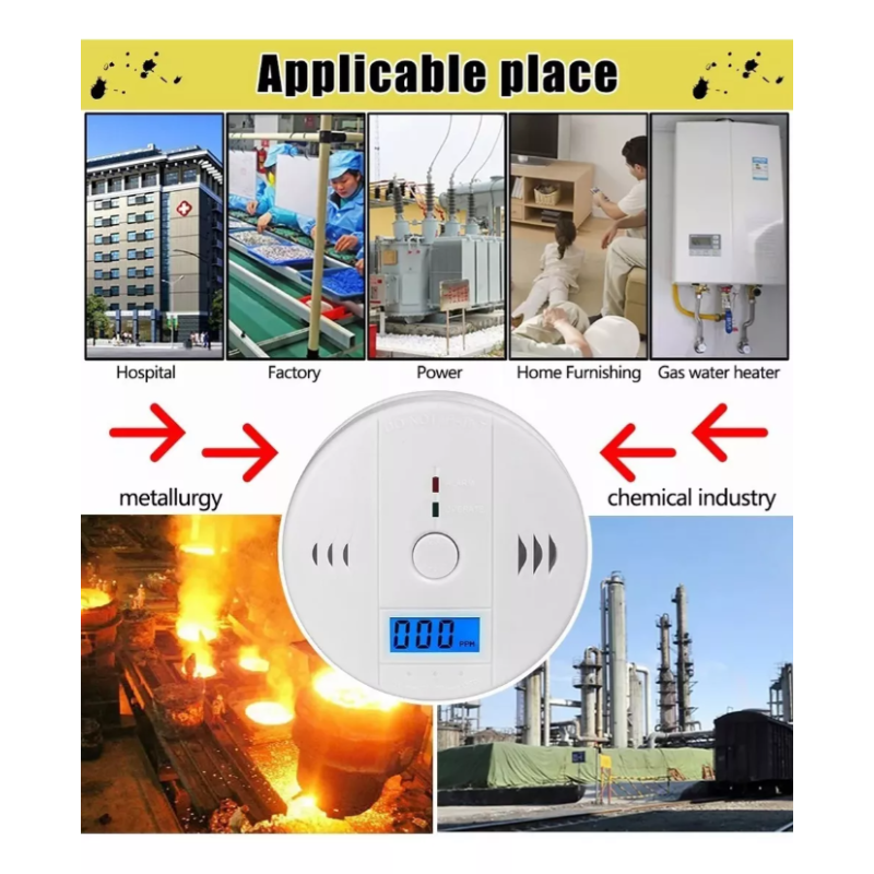 Detector De Gas Lp Natural Humo Y Monoxido De Carbono