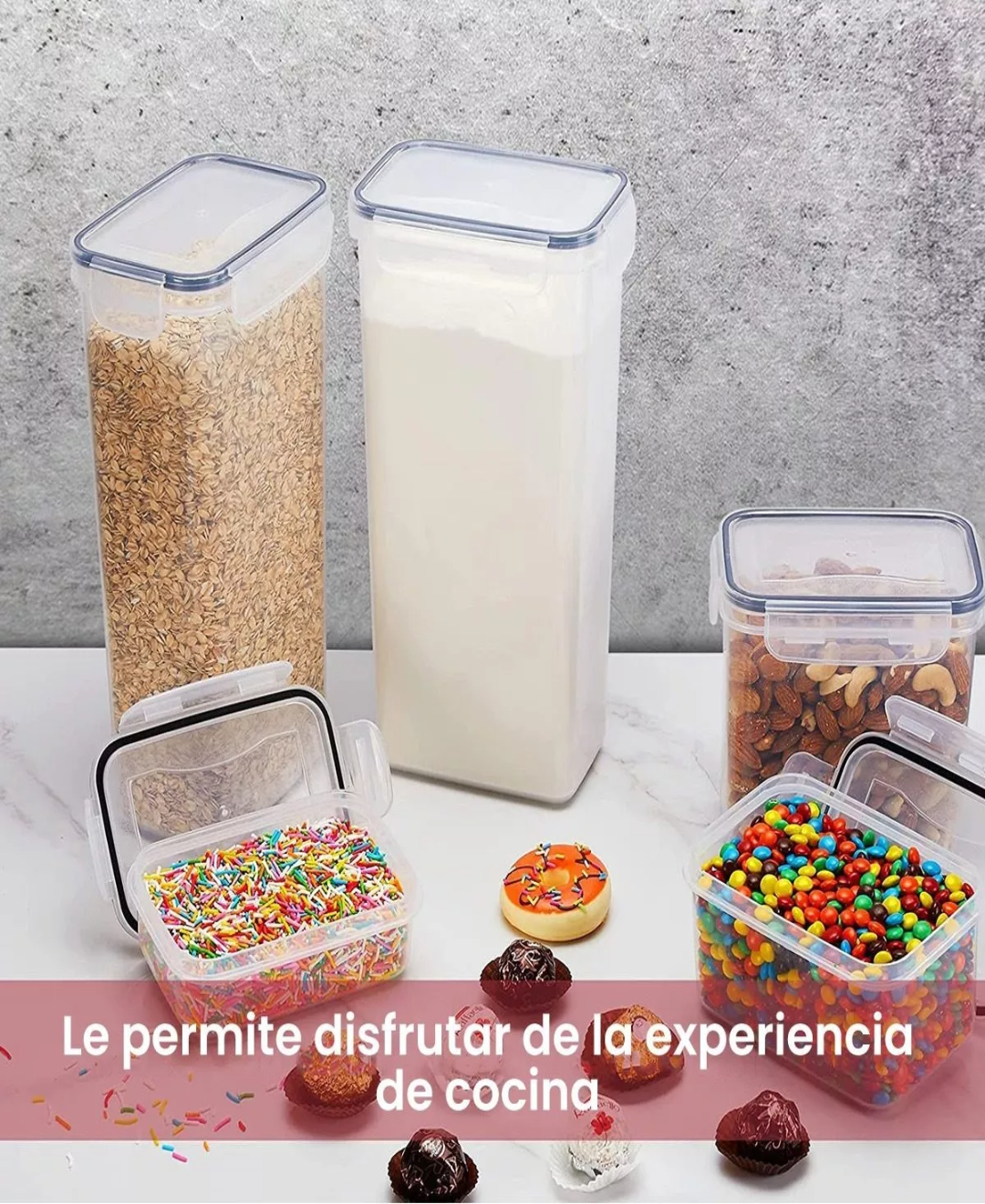 Juego De 42 Recipientes Herméticos De Almacenamiento Cocina