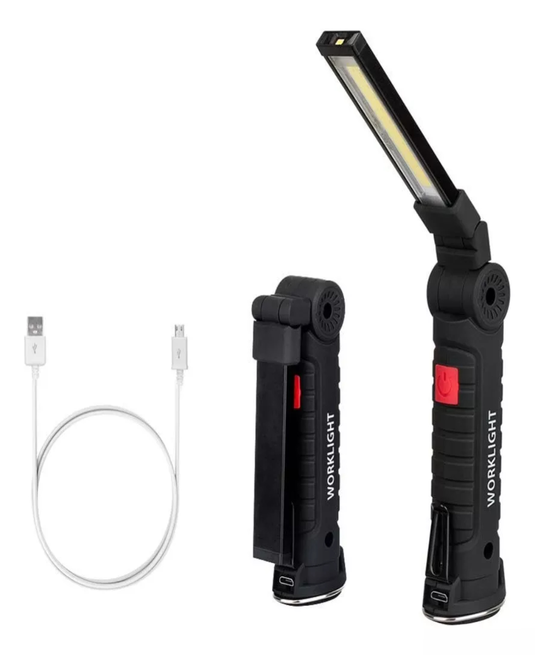 Lámpara Linterna Trabajo Inspección Recargable Usb Con Imán