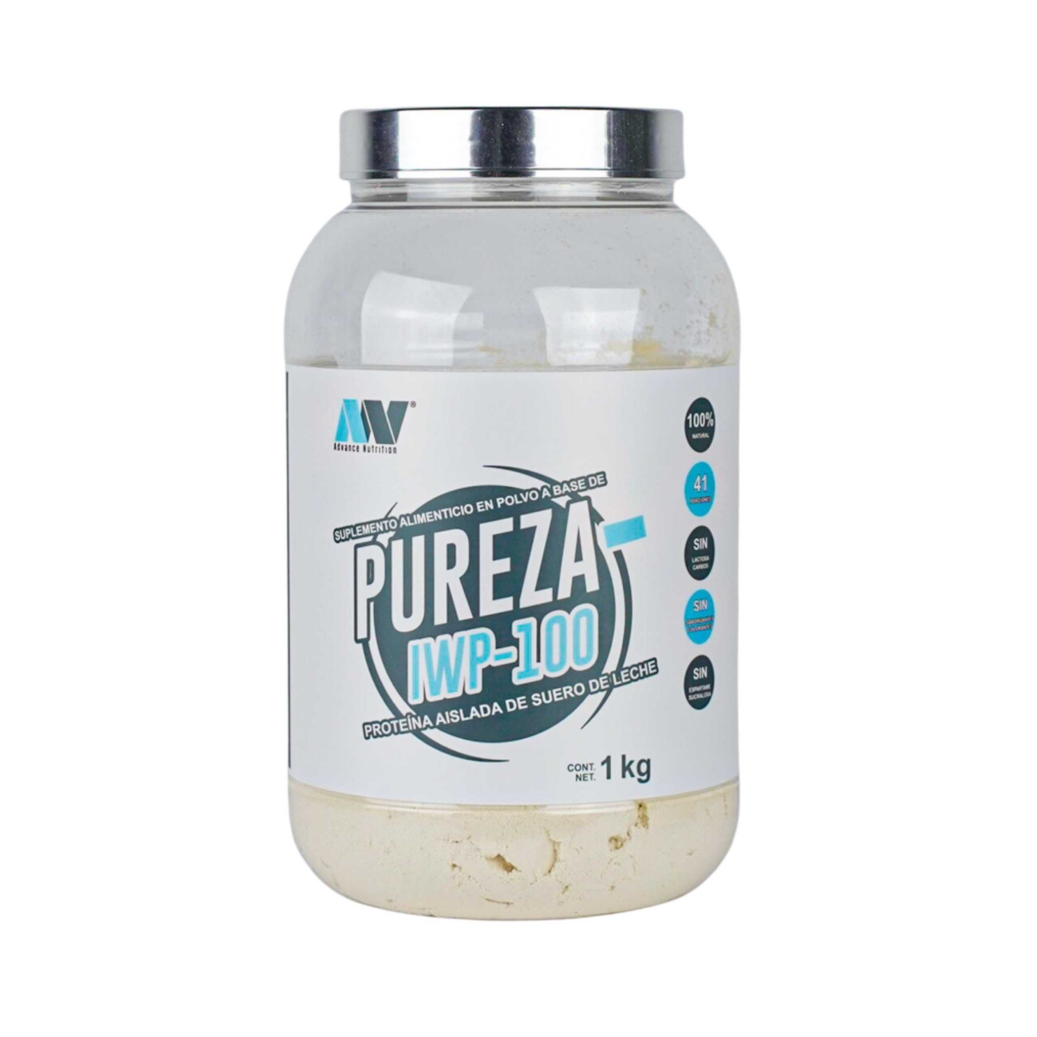 Advance Nutrition, Pureza IWP-100, Proteína Aislada de suero de leche, Cero Carbohidratos