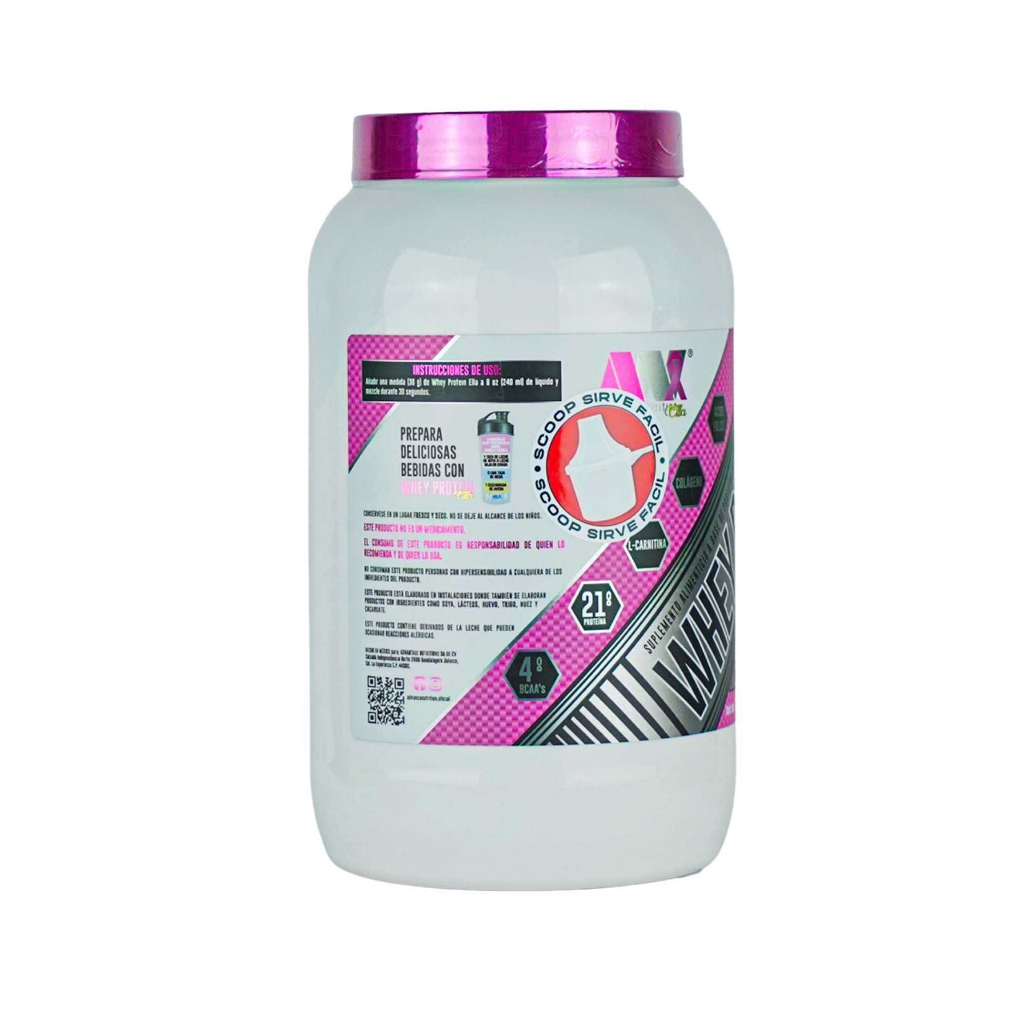 Advance Nutrition, Whey Ella, Café Caramelo, proteína de suero de leche con Colágeno y Ácido fólico