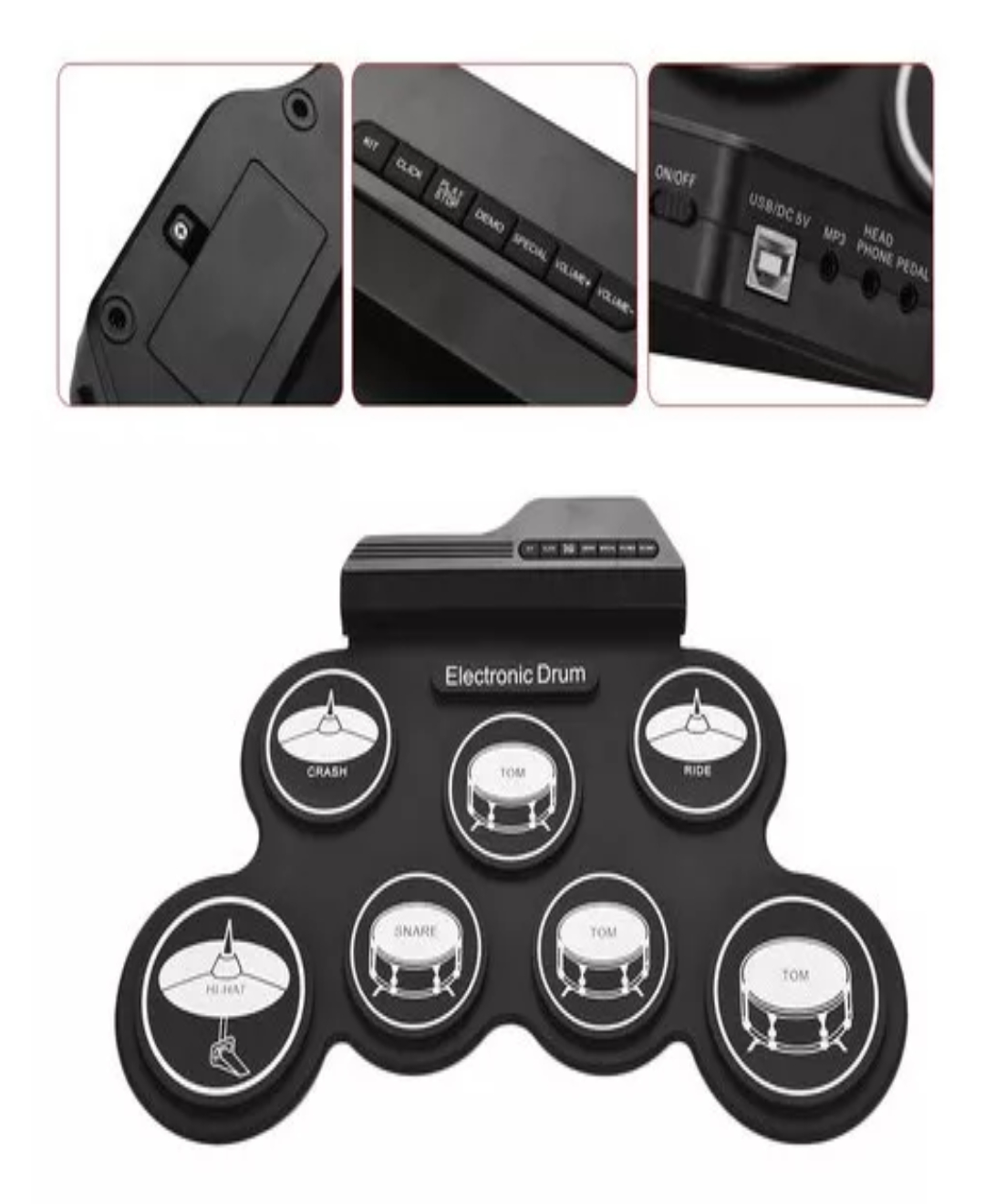 Caja De Ritmos Electrónica Usb Enrollable