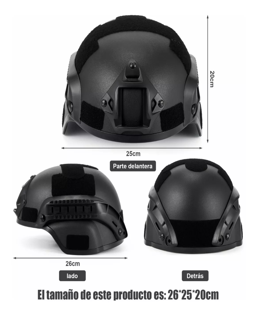 Casco Militar Táctico Para Paintball, Airsoft