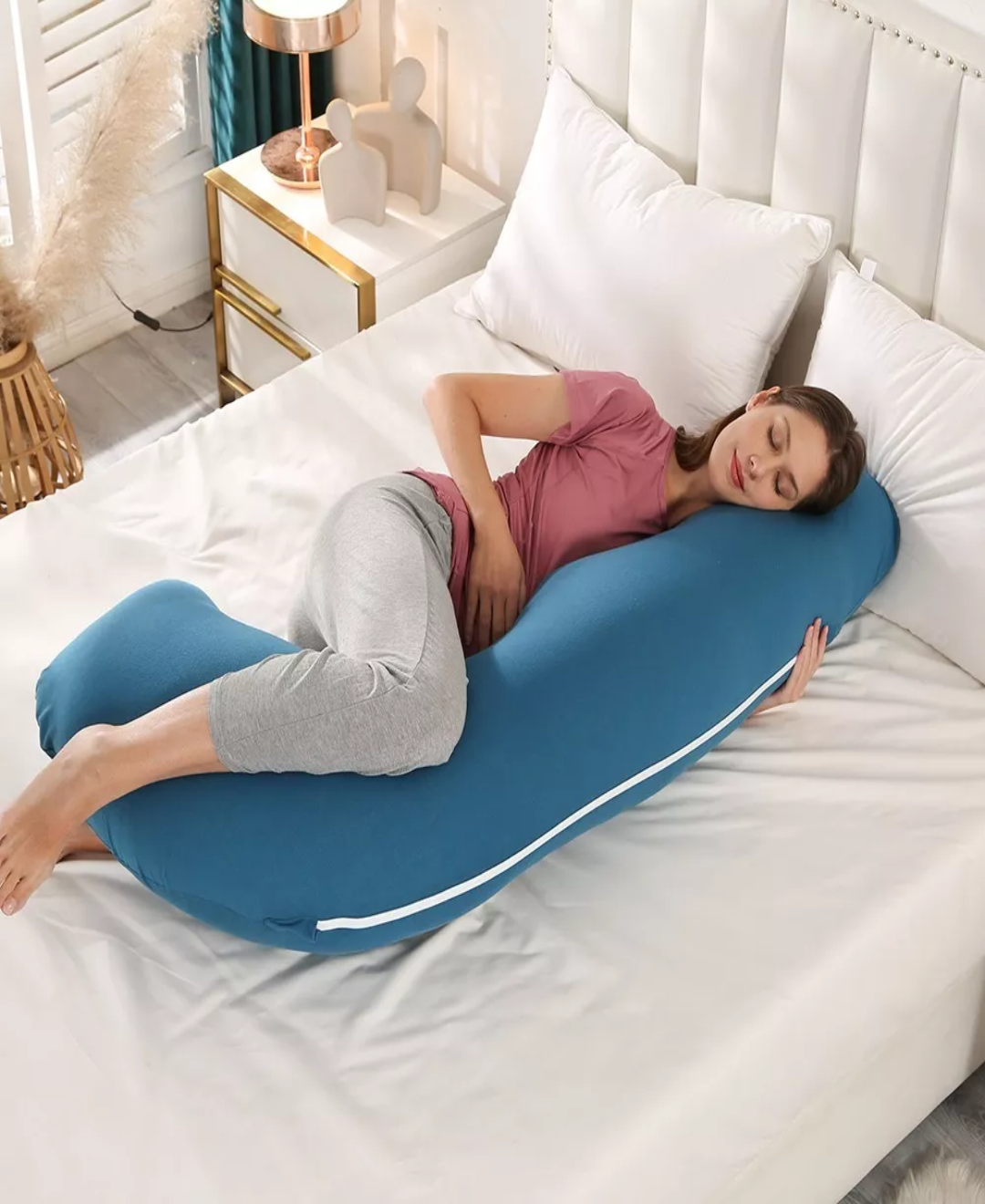 Almohada De Embarazada Lactancia Tipo J,multiusos,lavabl