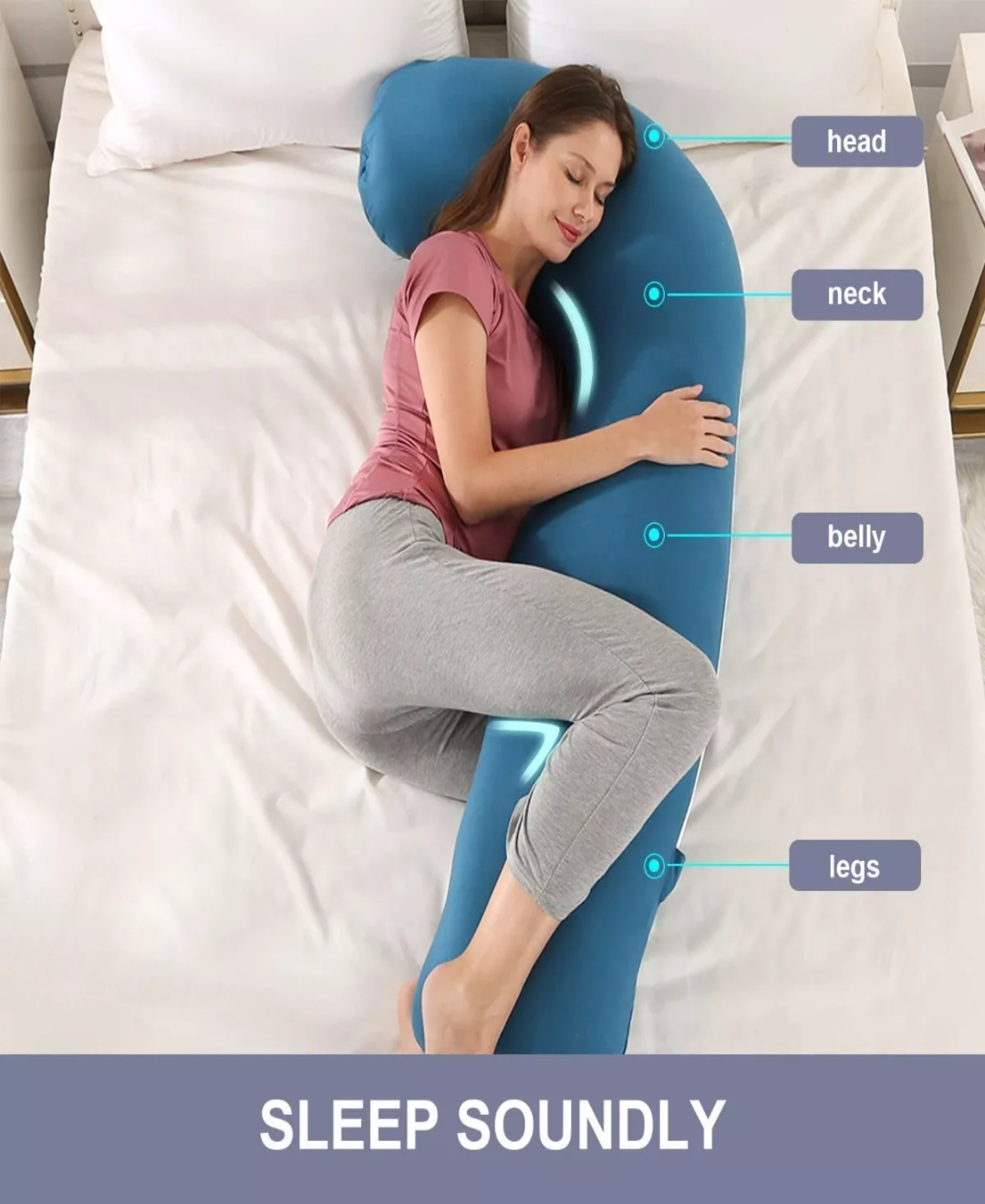 Almohada De Embarazada Lactancia Tipo J,multiusos,lavabl