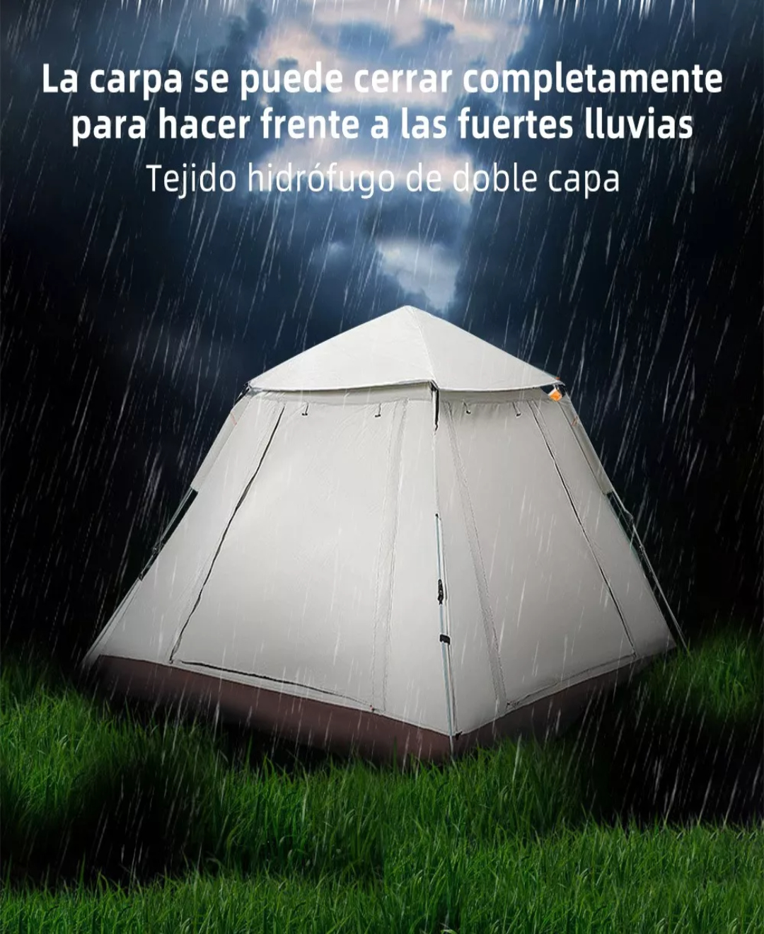 Tienda Casa Campaña Grandes Para Acampar 4-6persona215x215cm.