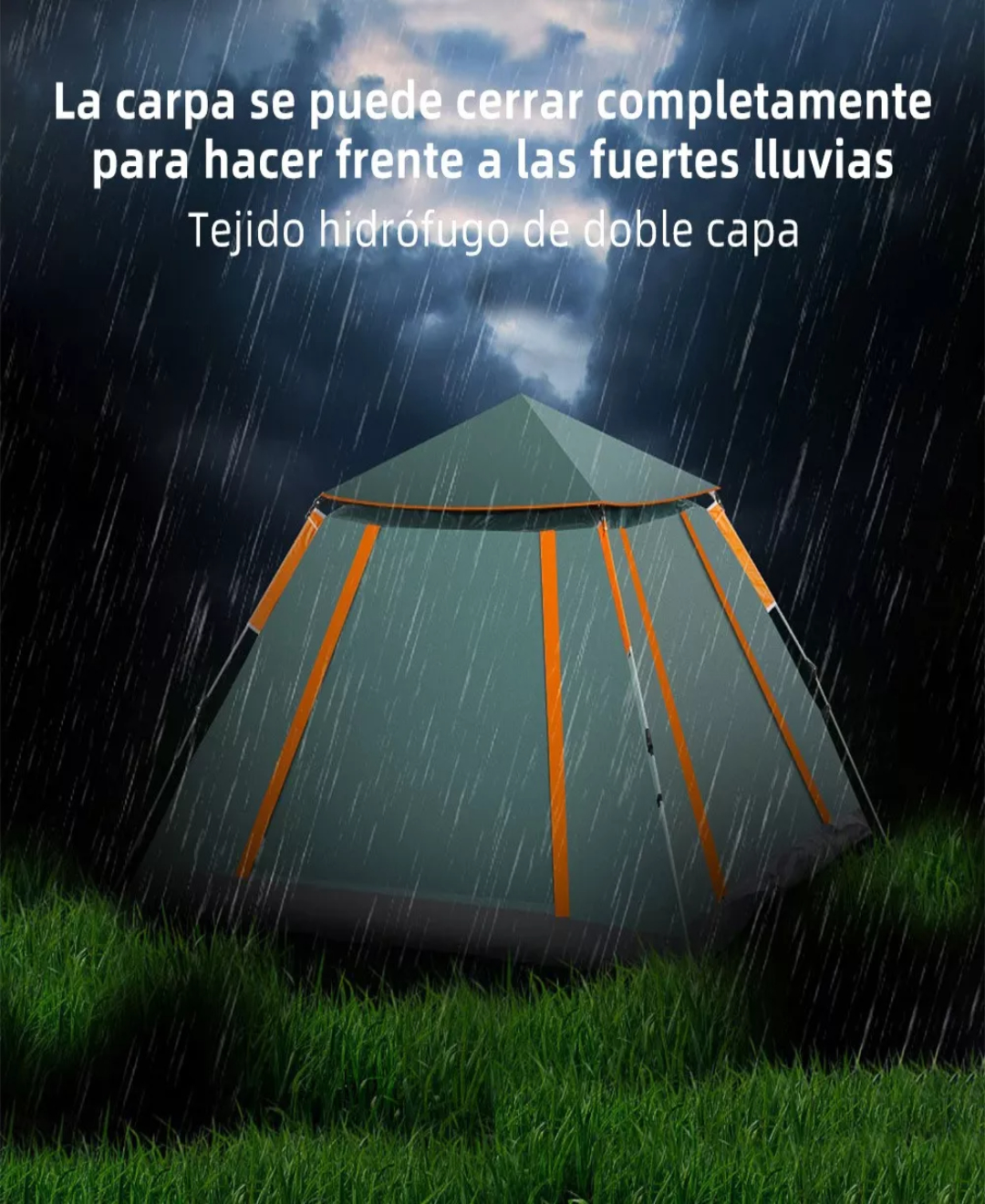 Tienda Casa Campaña Grandes Para Acampar 4-6persona215x215cm.