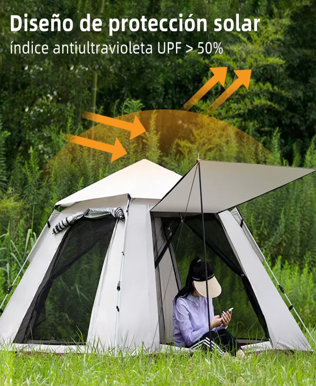 Tienda Campaña Casa Camping Acampar Alta Capacidad 240*240cm