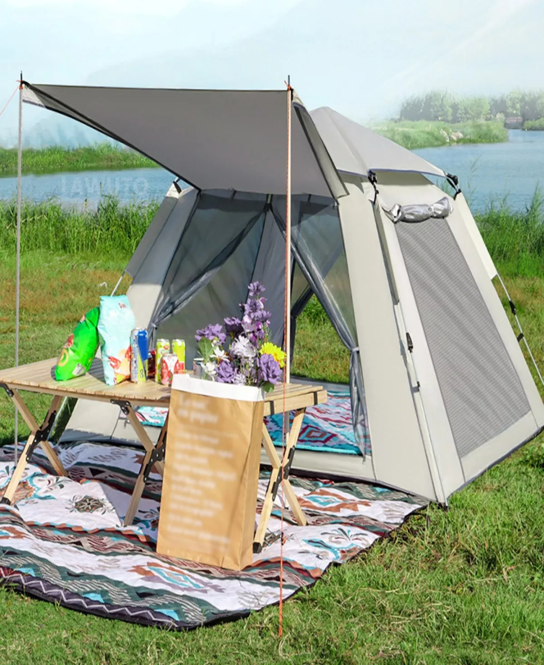 Tienda Campaña Casa Camping Acampar Alta Capacidad 240*240cm