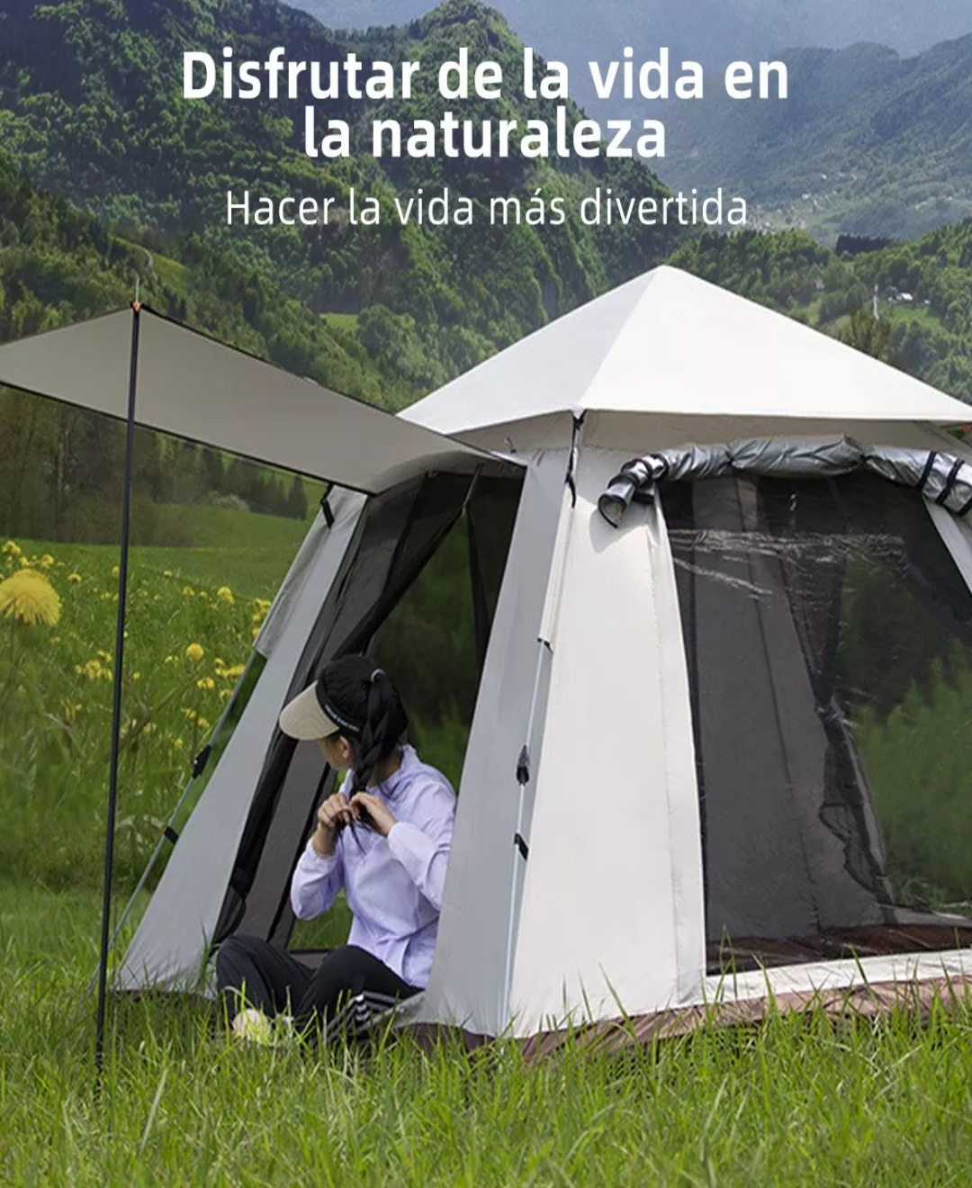 Tienda Campaña Casa Camping Acampar Alta Capacidad 240*240cm