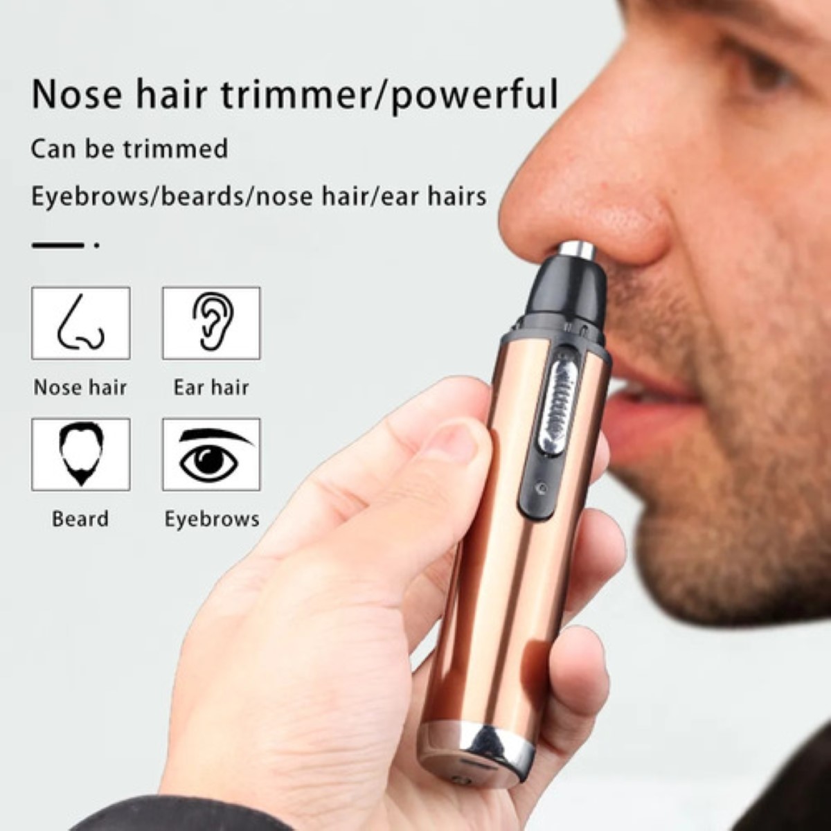 Kemei-recortador eléctrico de orejas y nariz 4 en 1 para hombres