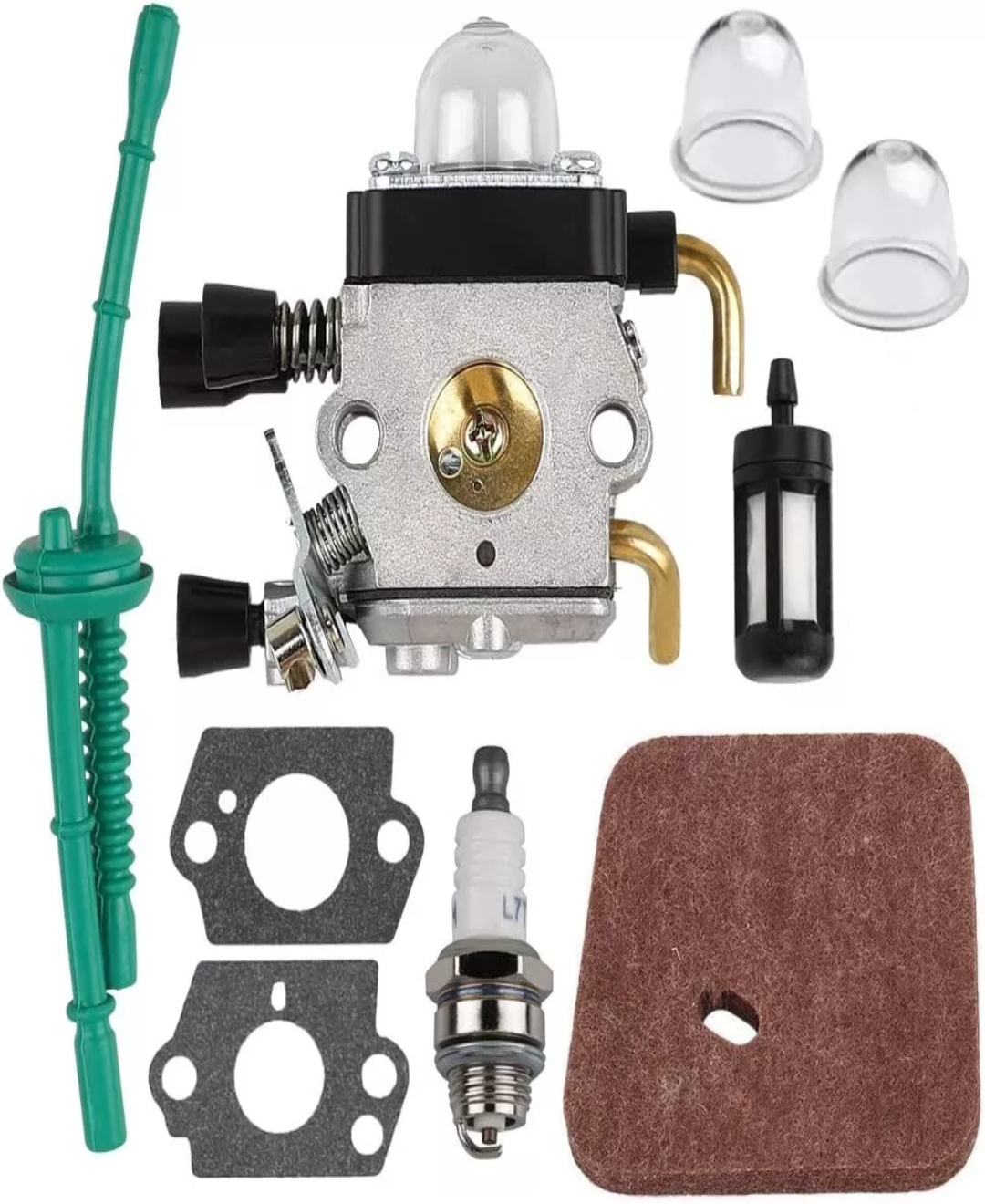 Bouchon Réservoir + Bulles D'huile + Filtre à Air Pour Débroussailleuse Stihl FS38 FS55 FS88 Etc. - Remplace 4128-350-0505
