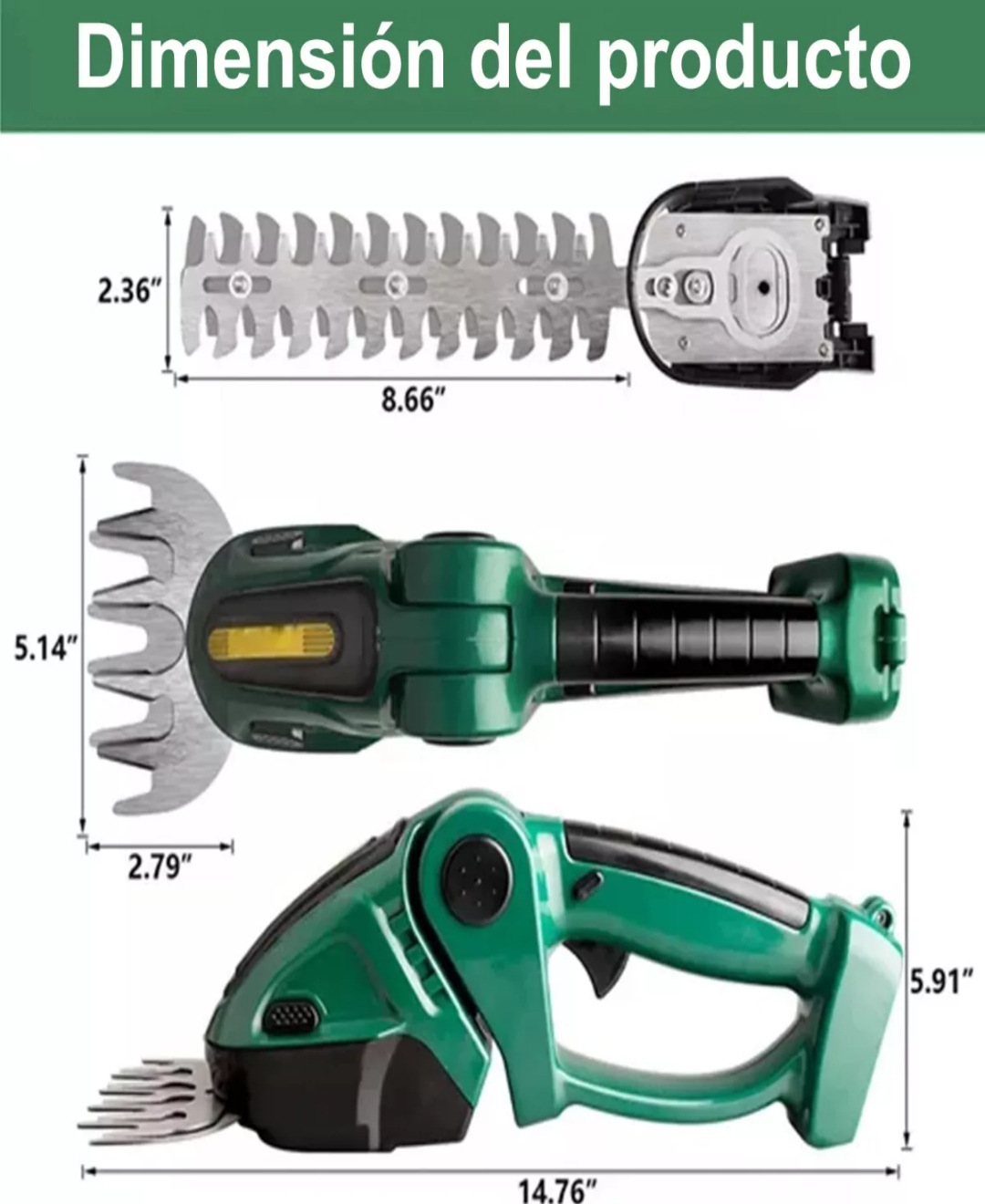Cortasetos Eléctrico Portátiles Céspedes Y Arbustos Poda 24v.