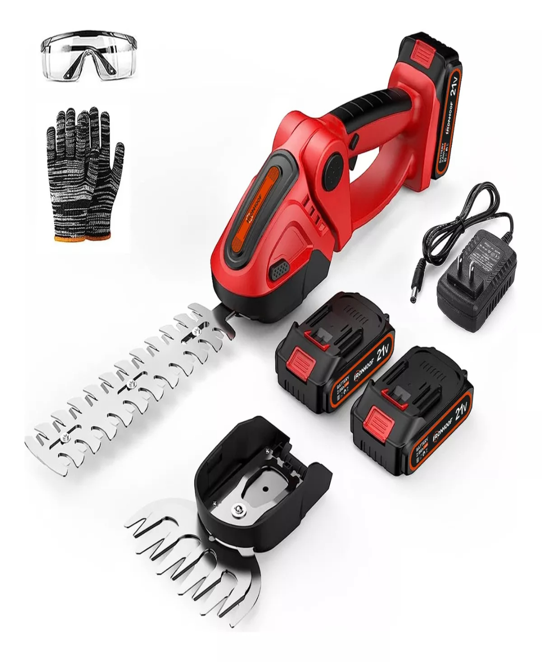 Mini Cortasetos Eléctrico Inalámbrico 2 En 1 Con 2 Baterías