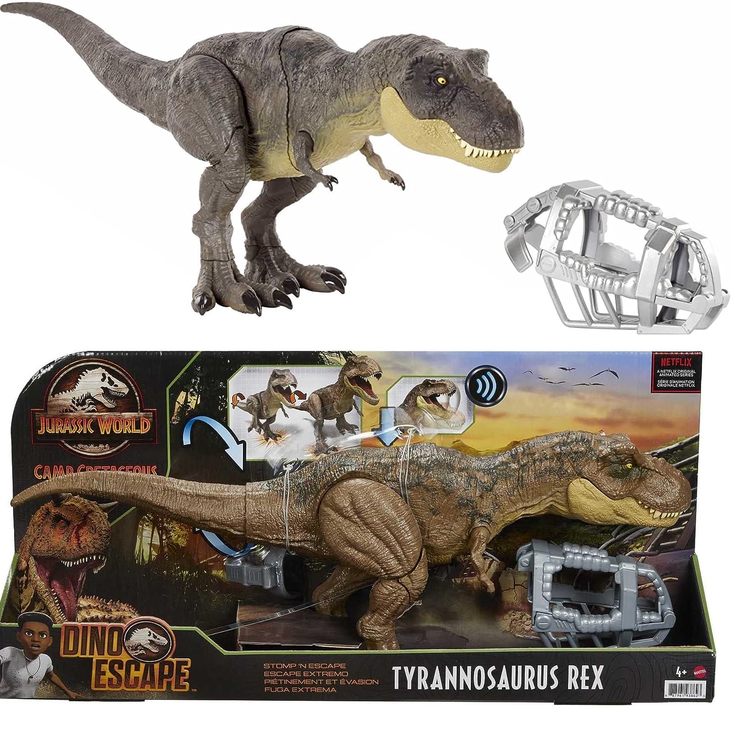 Tyrannosaurus Rex Jurassic Camp Cretaceous Dinosaur World Action with Stomping Motion 
