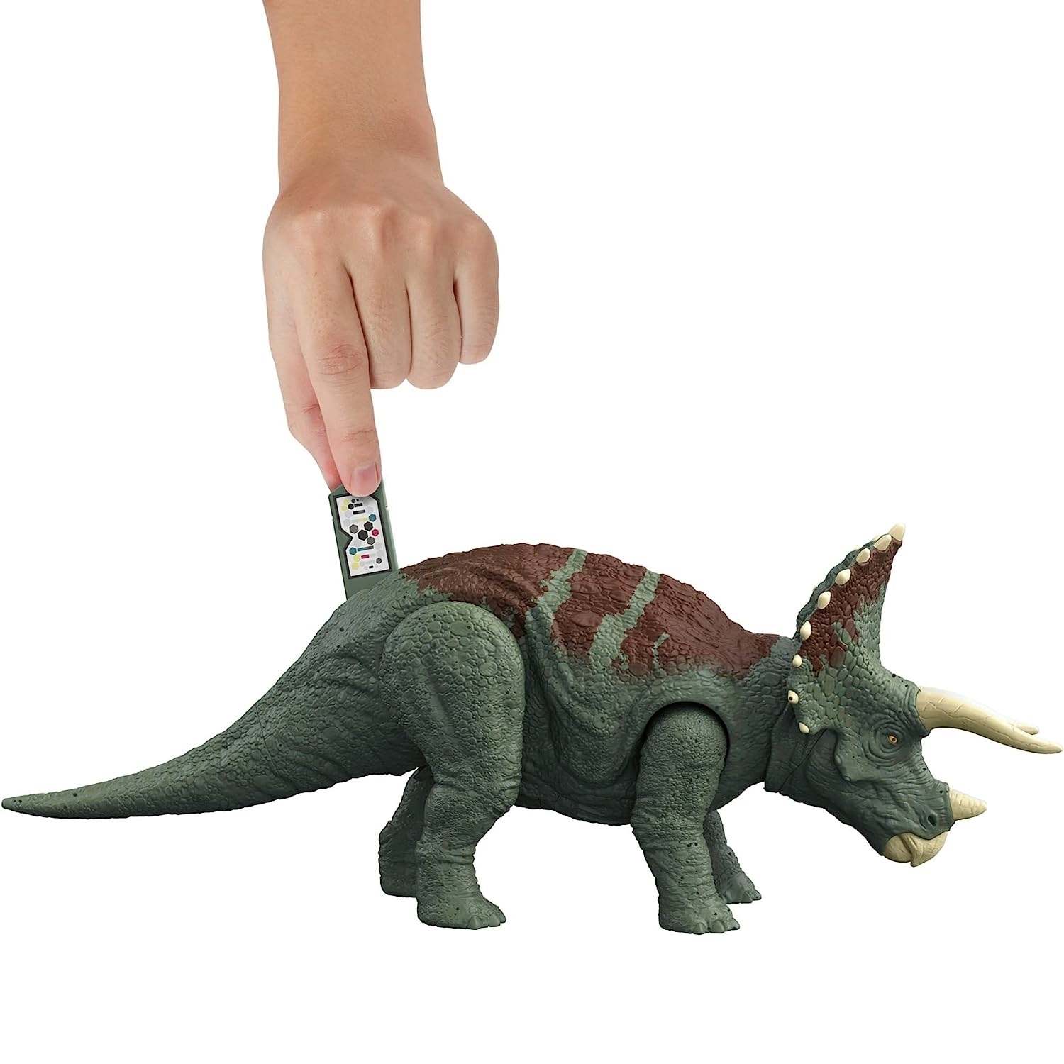 Triceratops Jurassic World Ruge y Ataca con Sonido y ataques Sorpresa