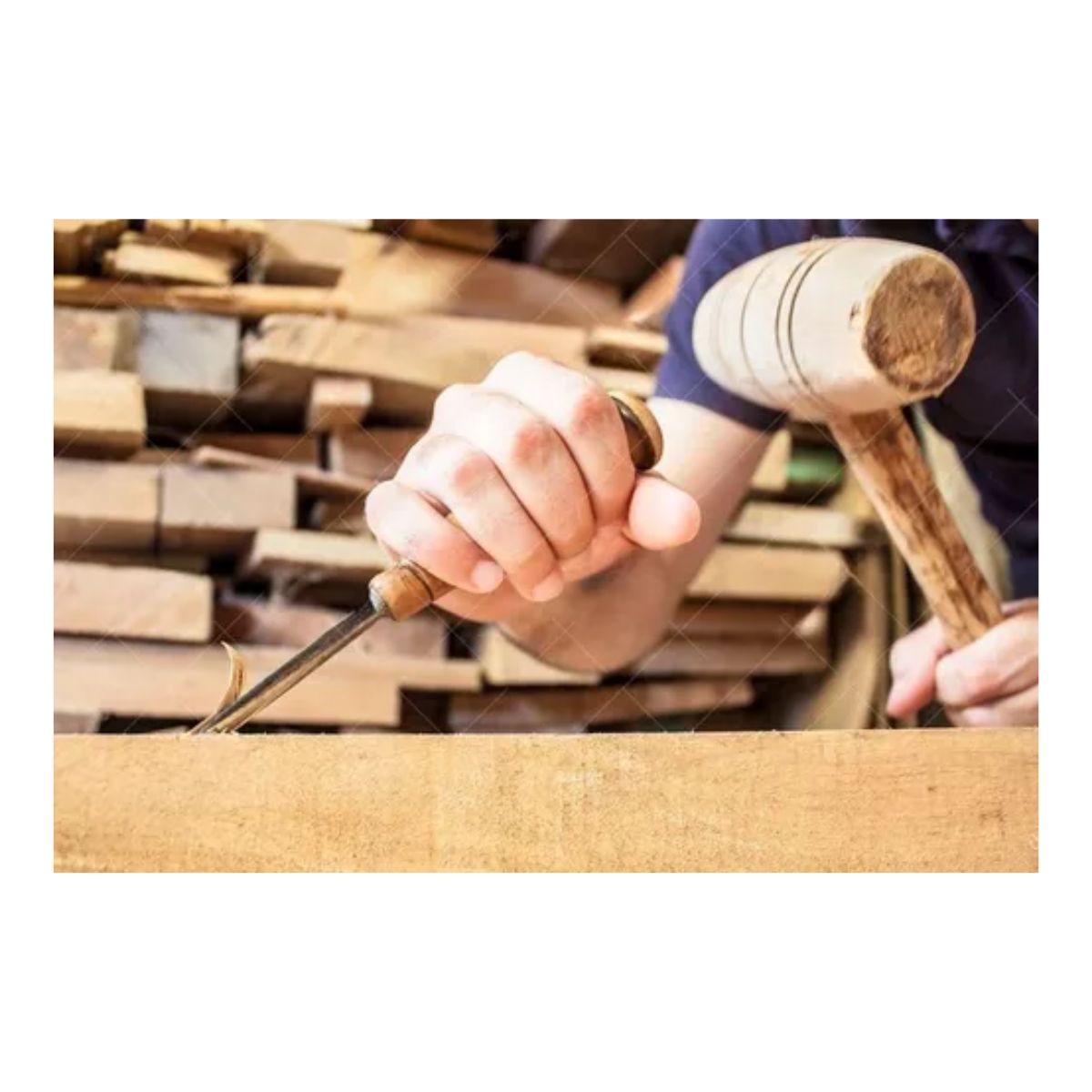 Cincel De Madera De Carpintero Cuchillo Para Tallar 12 Pzs Marron Claro