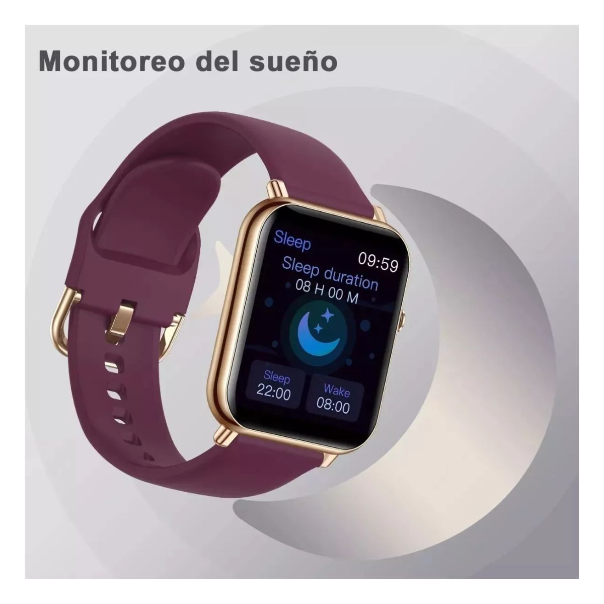Smartwatch Impermeable Belug Púrpura Para Mujer