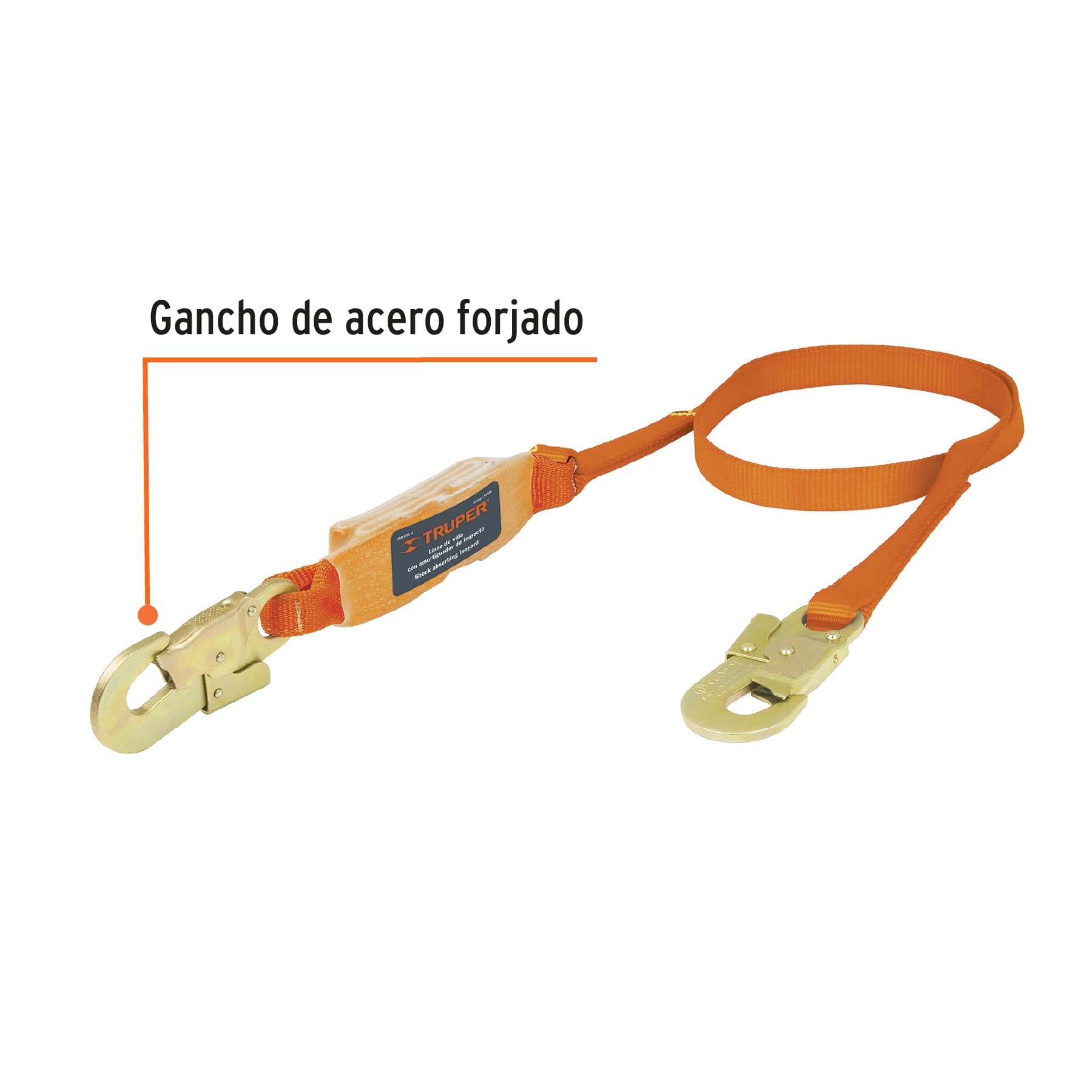 LÍNEA DE VIDA 1.8 M CINTA POLIÉSTER CON ABSORBEDOR IMPACTO 14446