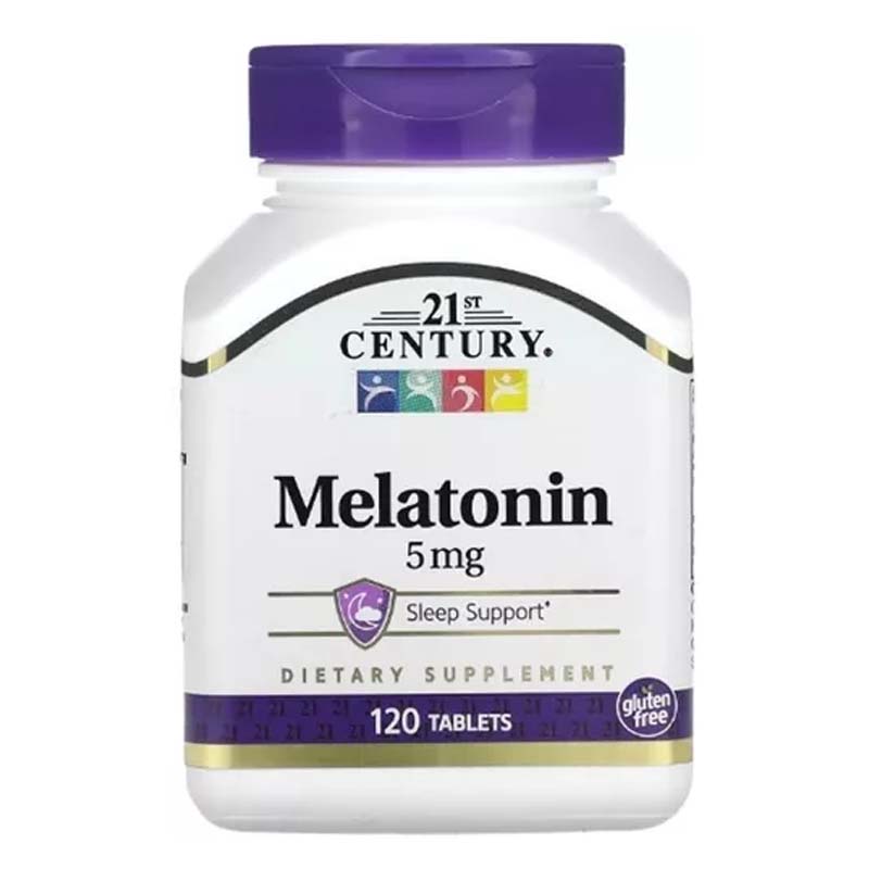 Melatonina 5mg 120 tabletas 21 Century Mejora Descanzo