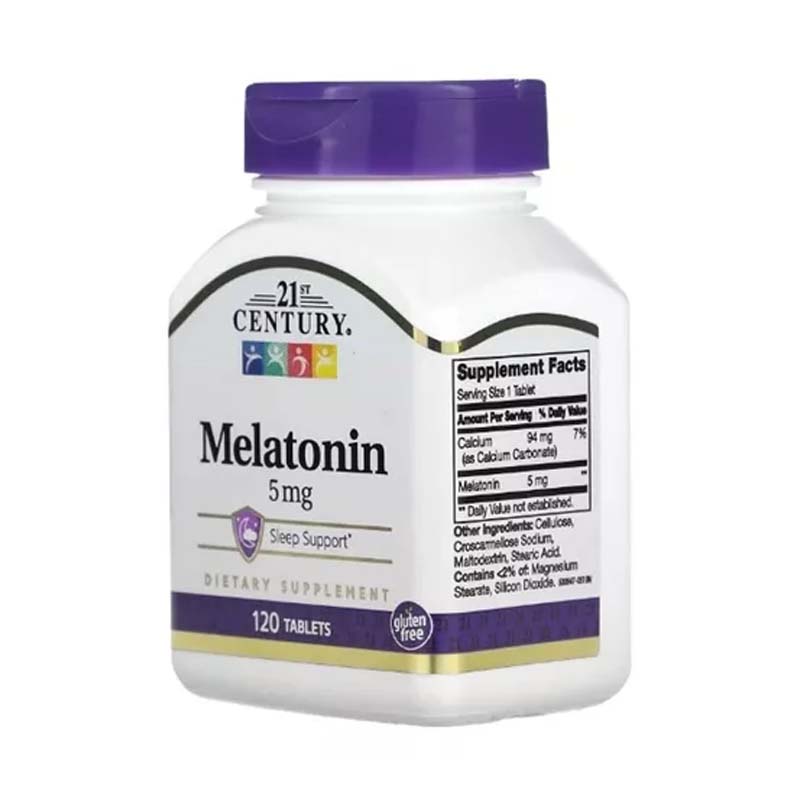 Melatonina 5mg 120 tabletas 21 Century Mejora Descanzo