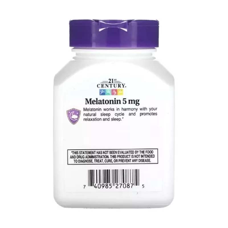 Melatonina 5mg 120 tabletas 21 Century Mejora Descanzo