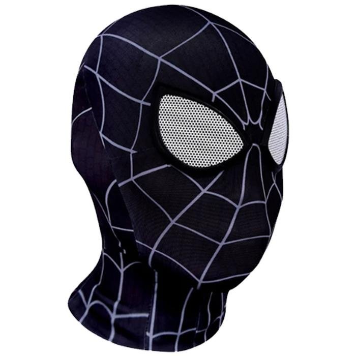 Temática Máscaras de Hombre Araña MXRKI-001-2 1Pza 59cm Diámetro Poliéster  Negro Máscara Spiderman, SpiderBlack02