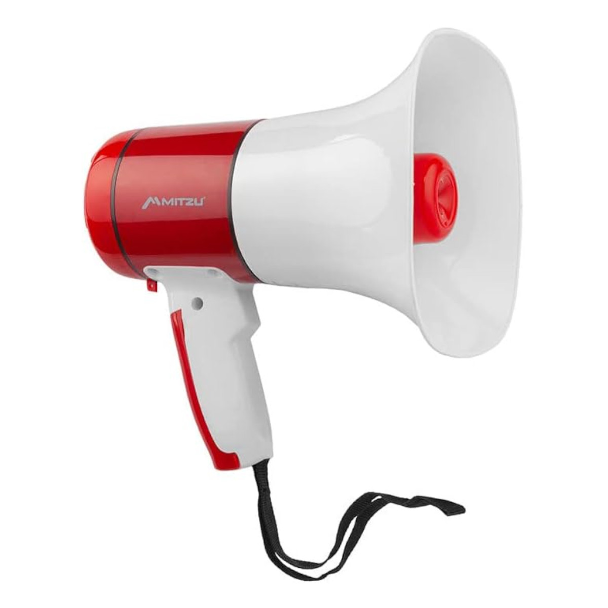 Megáfono Mitzu MEG-650RD recargable 20w 700mts blanco con rojo.