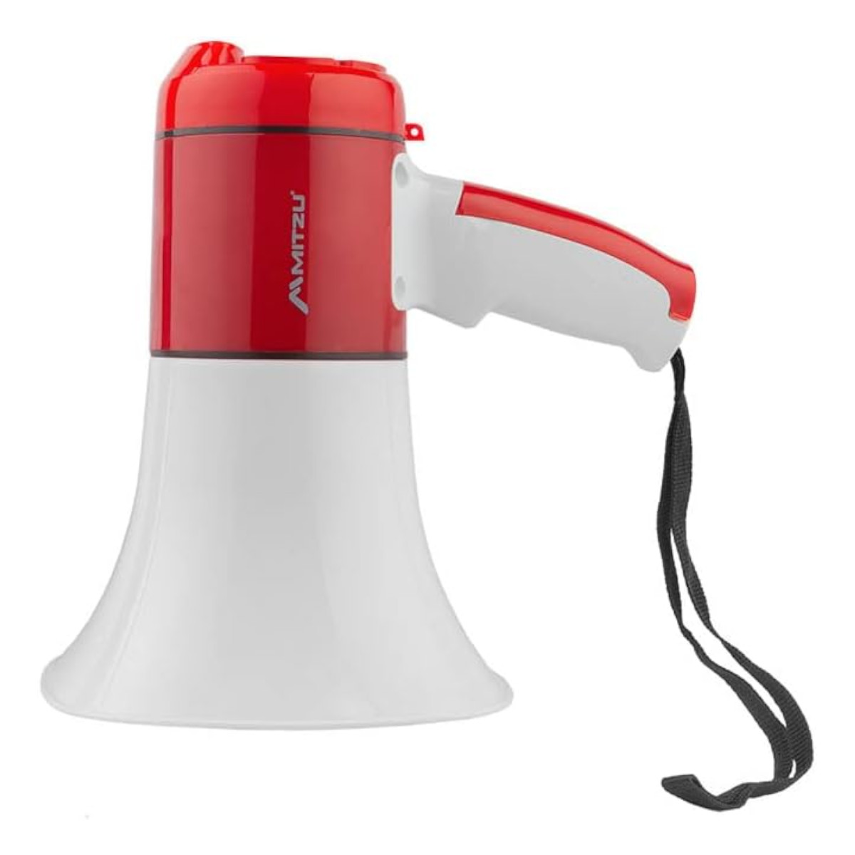 Megáfono Mitzu MEG-650RD recargable 20w 700mts blanco con rojo.