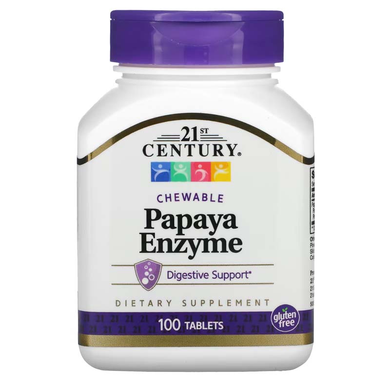 Enzimas Papaya Century 21st Digestivas 100 Capsulas