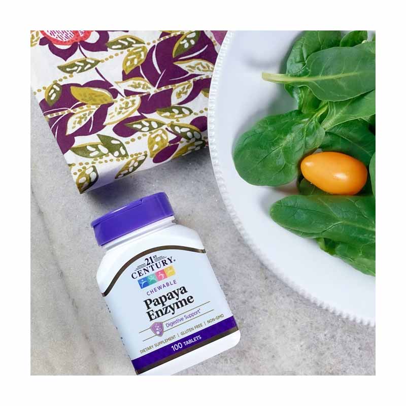 Enzimas Papaya Century 21st Digestivas 100 Capsulas