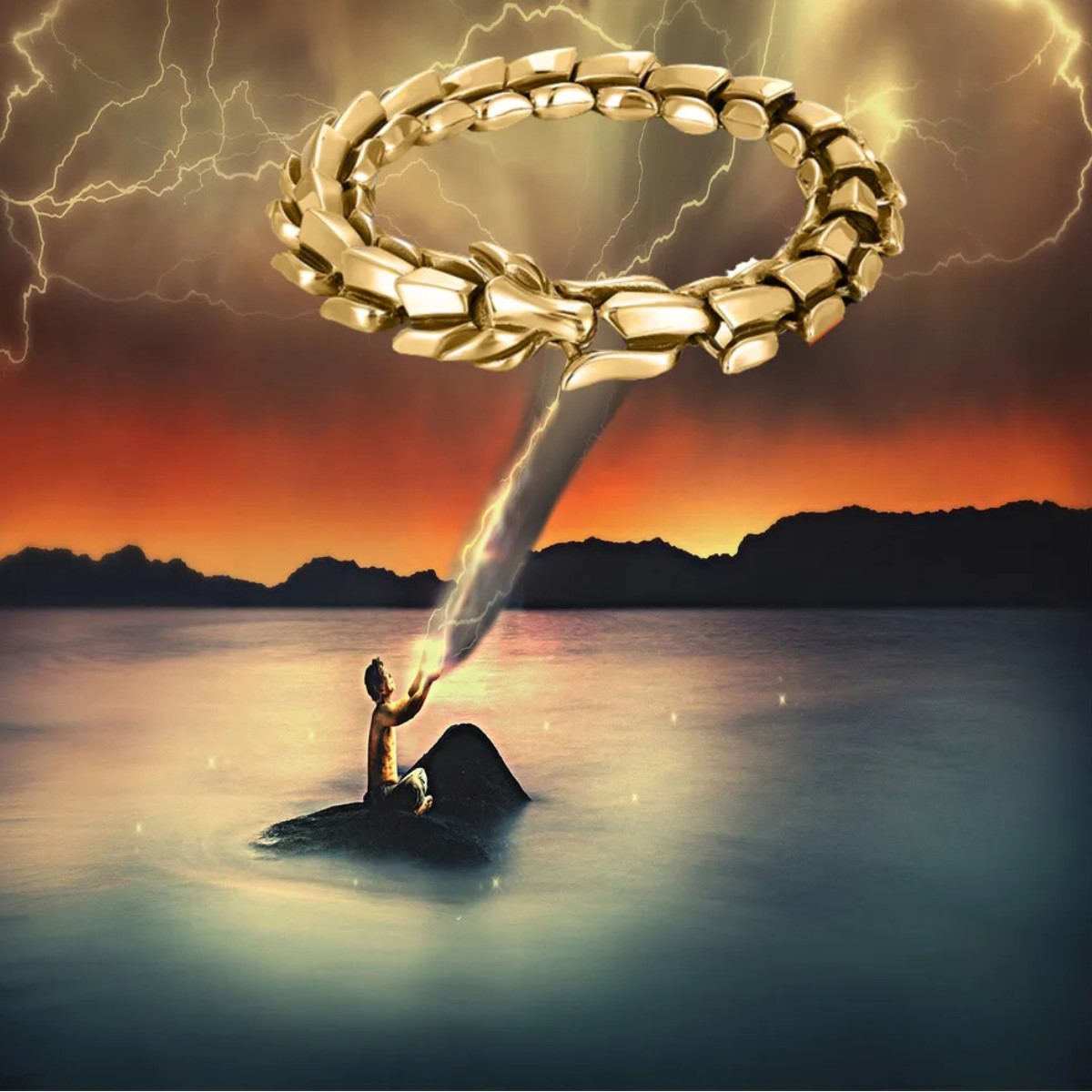 Pulsera cadena joyería mano dorado Acero Inoxidable Dragón Escamas adorno decoración.