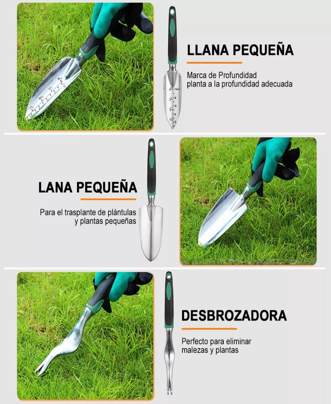 Juego De Herramientas De Jardín Kit Manual Jardinería 11pzs