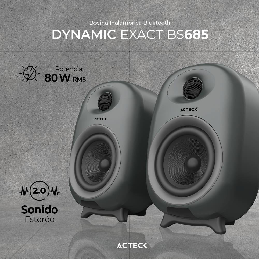 Bocinas Dynamic Exact Bs685 Bluetooth 5.0 + Rca + 80w Acteck
