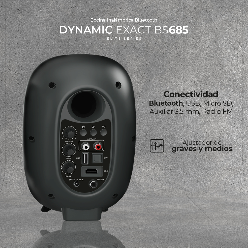 Bocinas Dynamic Exact Bs685 Bluetooth 5.0 + Rca + 80w Acteck