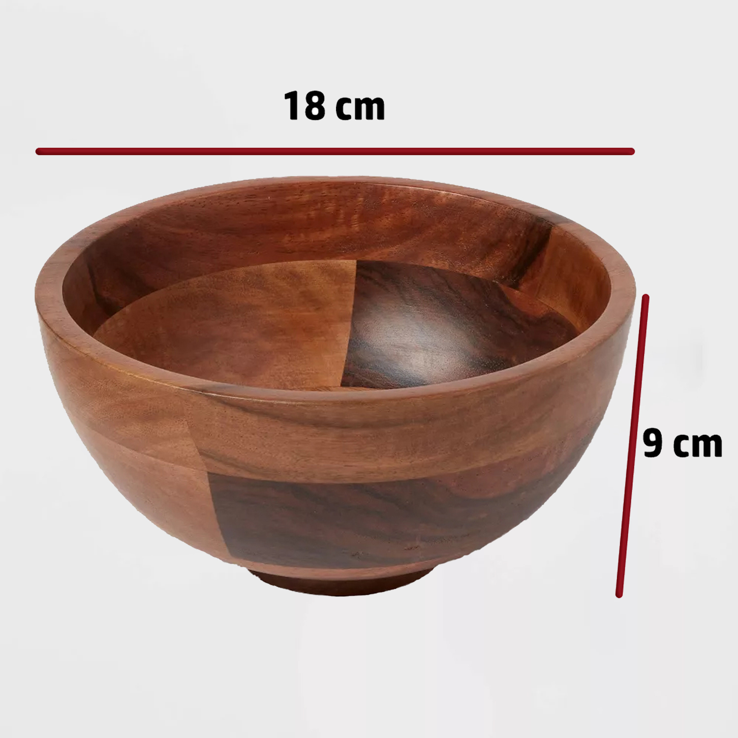 Tazón pequeño de madera de 30 oz