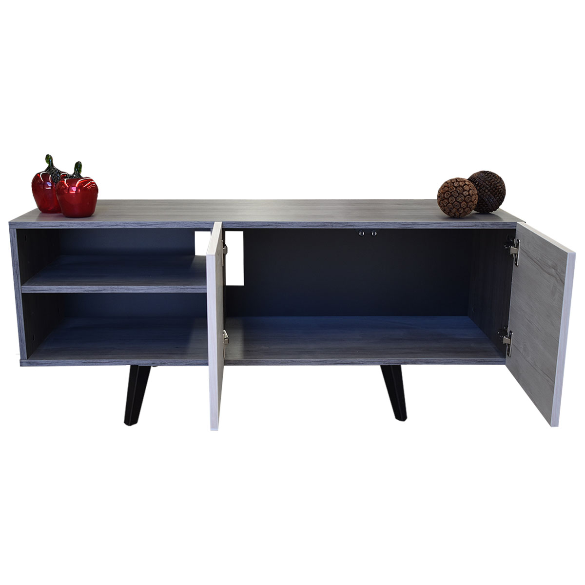 Mueble para TV de 50" Suecia Elegante y Minimalista Hogare Gris Blanco