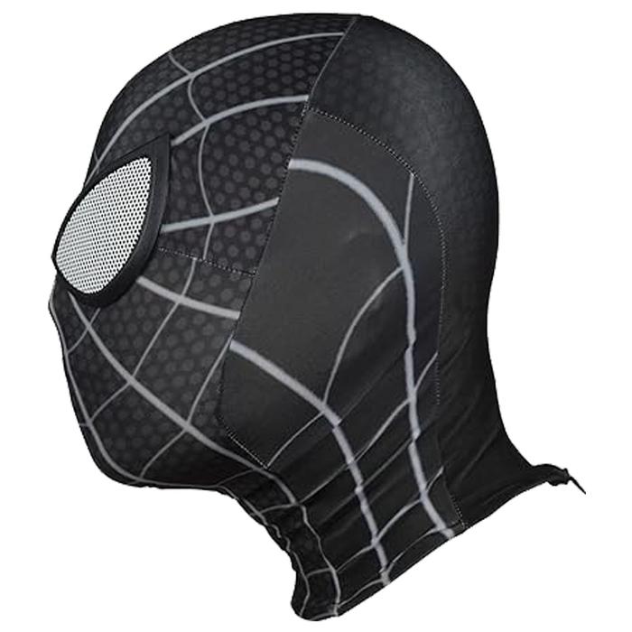Hombre Araña Máscaras MXRKI-005-6 5Pzas 59cm Diámetro Poliéster Negro Máscara Spiderman, SpiderBlack02