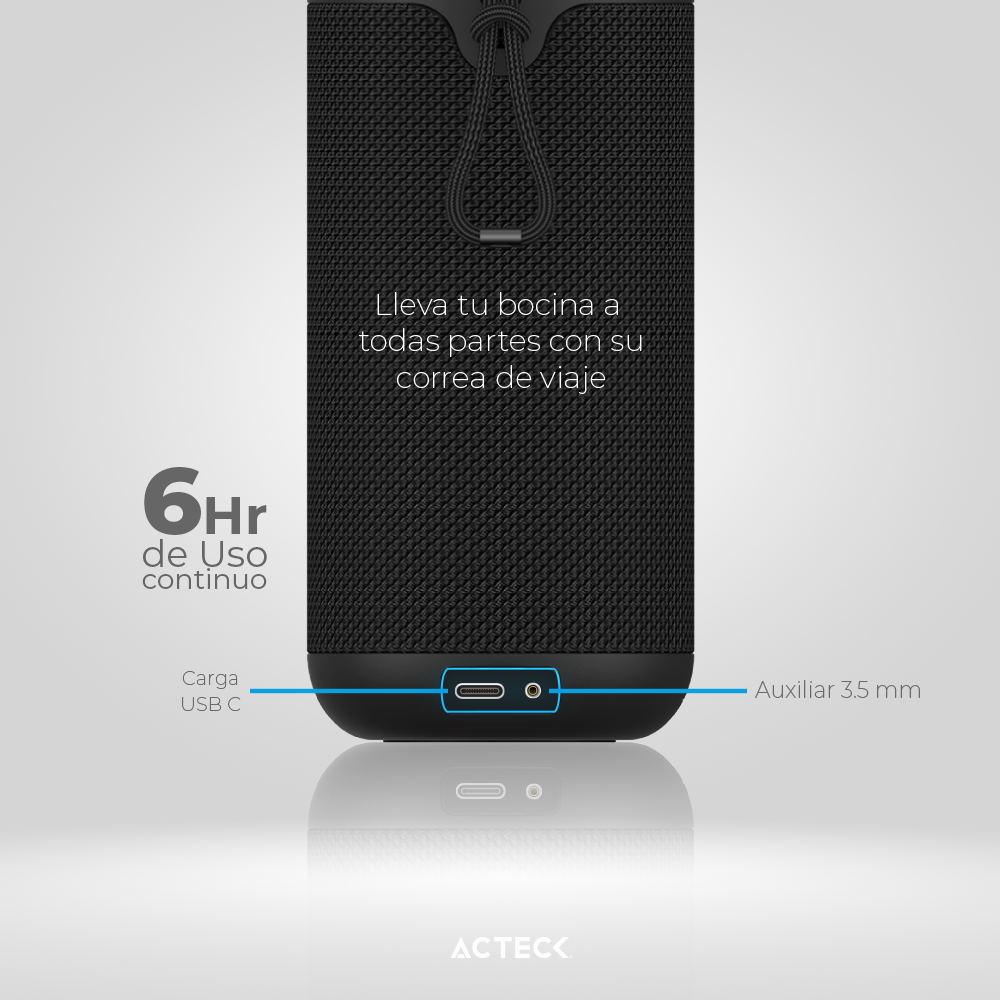 Bocinas Glee Max Ap460 De 10w Con Bluetooth 5.0  Tws Ipx5 Acteck