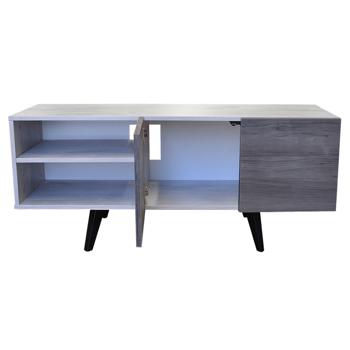  Mueble para TV de 50" Suecia  Elegante y Moderno Hogare  Blanco Gris 