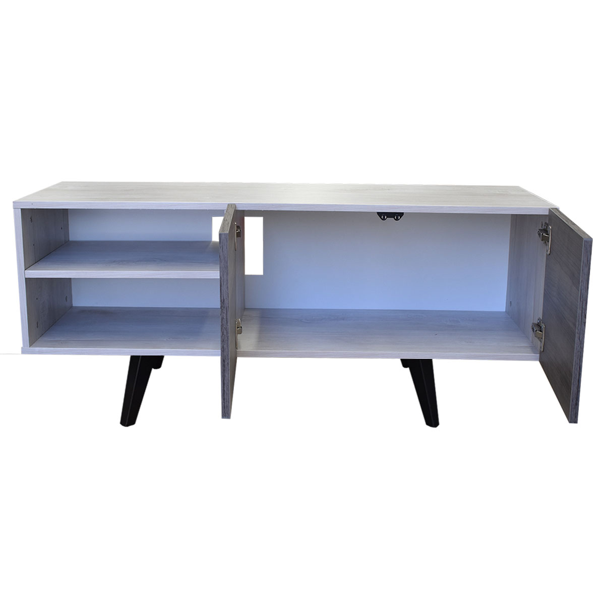  Mueble para TV de 50" Suecia  Elegante y Moderno Hogare  Blanco Gris 
