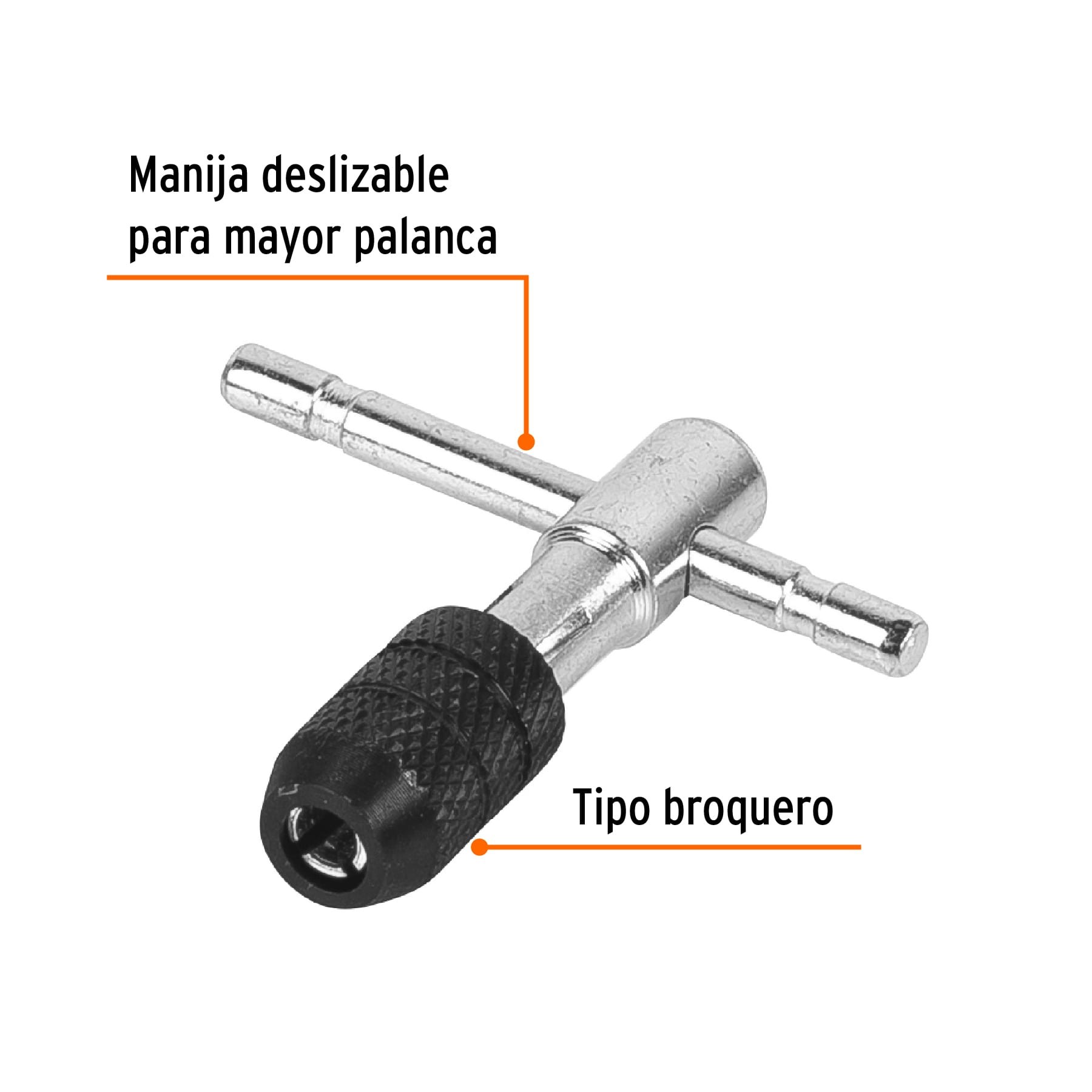 MANERAL EN T PARA MACHUELO 3/16", TRUPER 11438