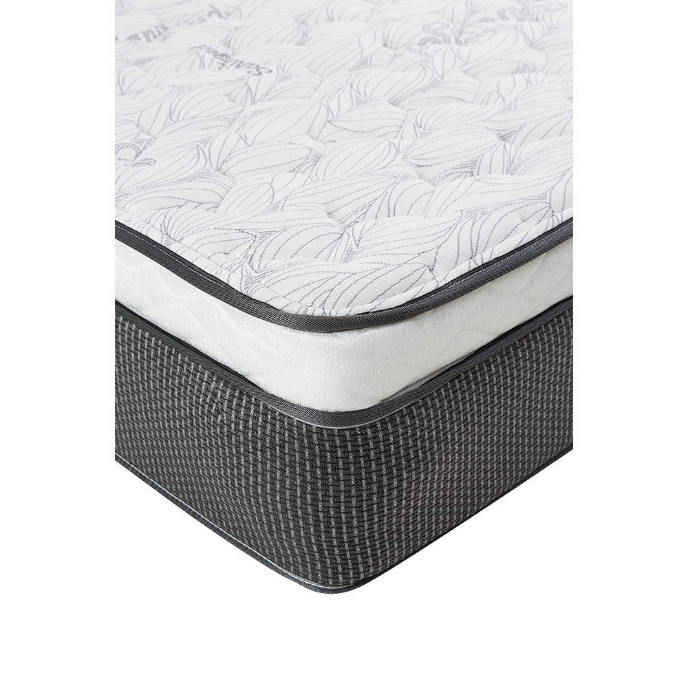 Colchón Matrimonial Spring Air LeMans con Cabecera Dicasa Kami y Base Cama Orleans Gris