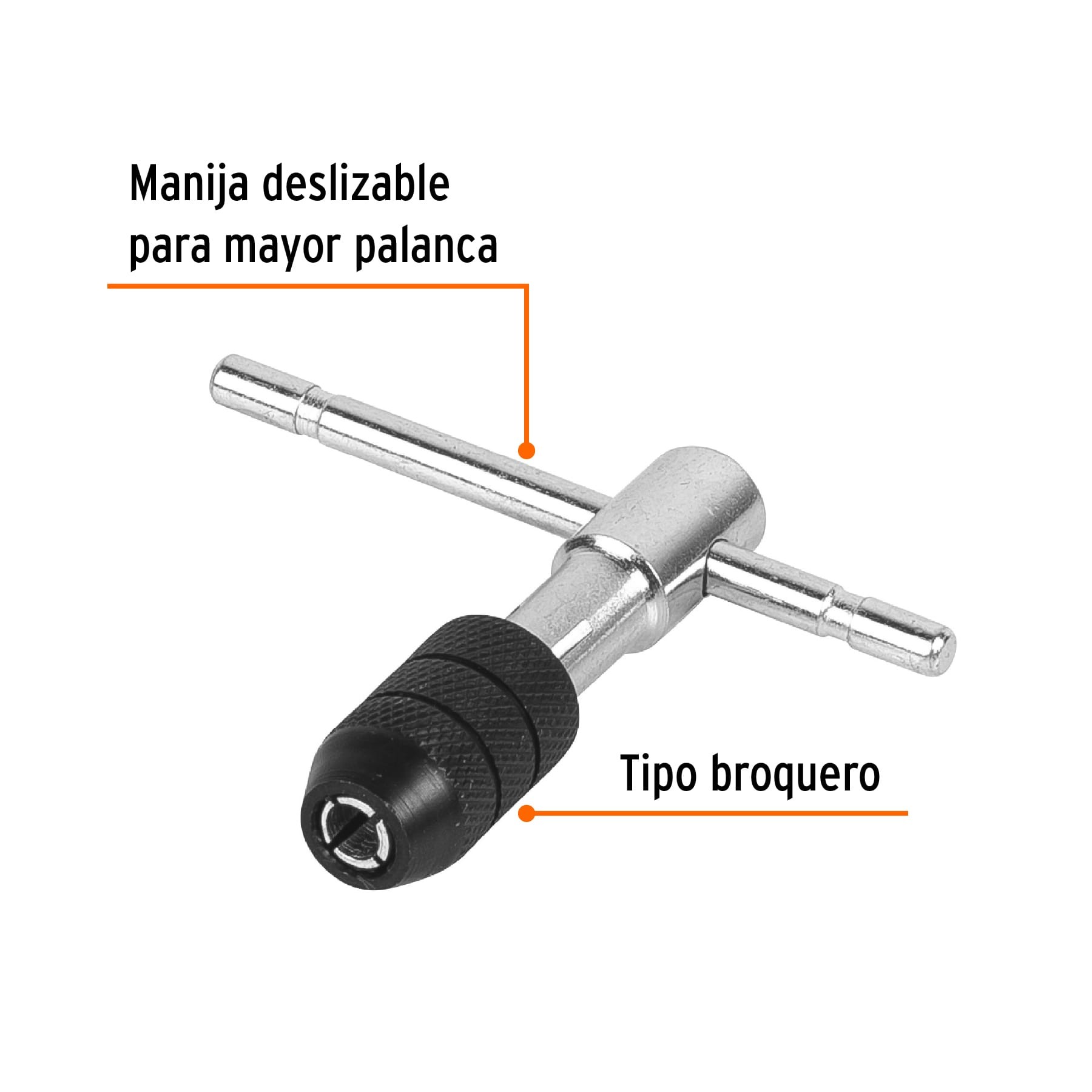 MANERAL EN T PARA MACHUELO 1/4", TRUPER 11439