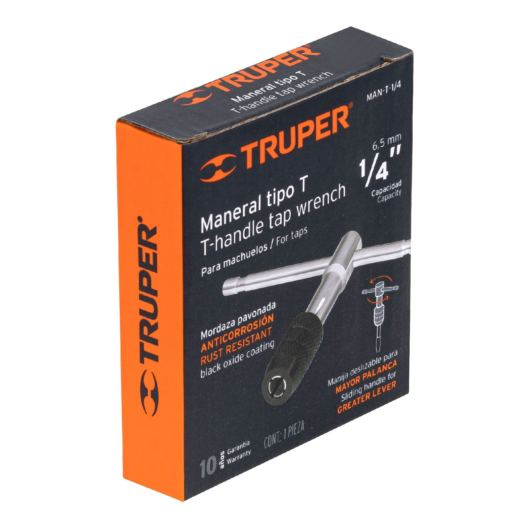 MANERAL EN T PARA MACHUELO 1/4", TRUPER 11439