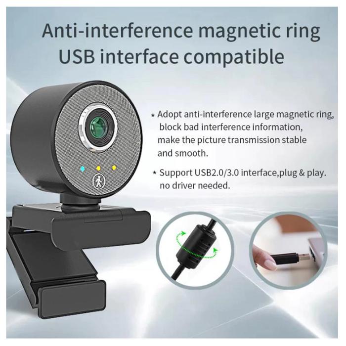 Venta de WebCam AutoTracking MXWEH-001-18 Full HD USB AutoTracking AutoFocus 1920x1080px 2MP Plástico Blanco,  HumyCam