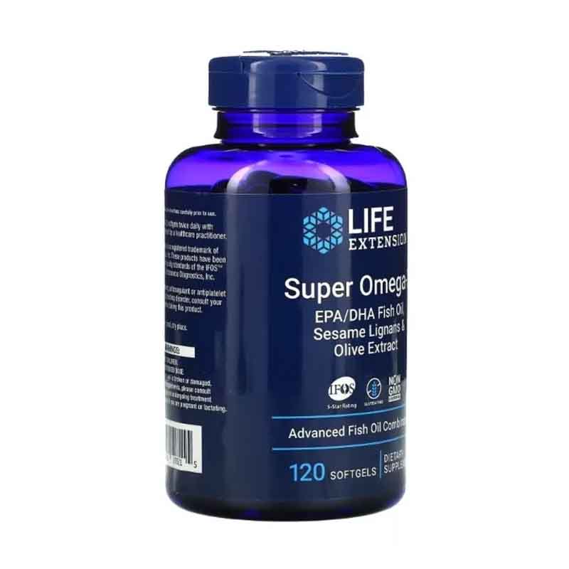 Super Omega 3 Fish Oil 2000 mg 120 capsulas + Epa + Dha Life Extension Extra Fuerte